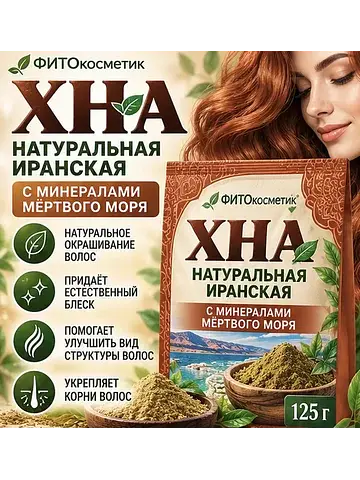 Хна натуральная иранская с минералами Ме