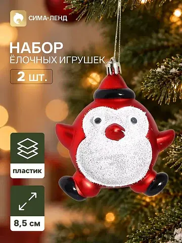Ёлочные игрушки набор 2 шт.