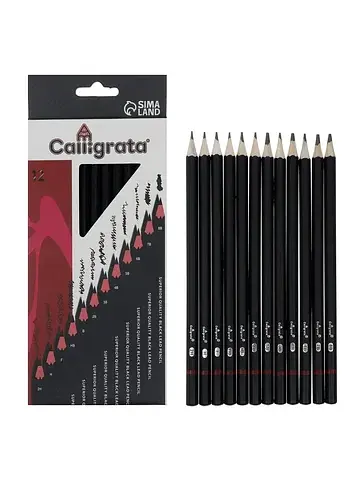 Карандаши чернографитные calligrata, 12 
