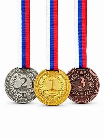 Медали для награждения, 3 шт., 5 см, на 