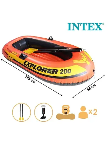 Лодка explorer 200, 2 местная, 185×94×41