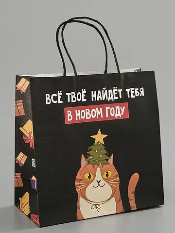 Пакет подарочный крафт
