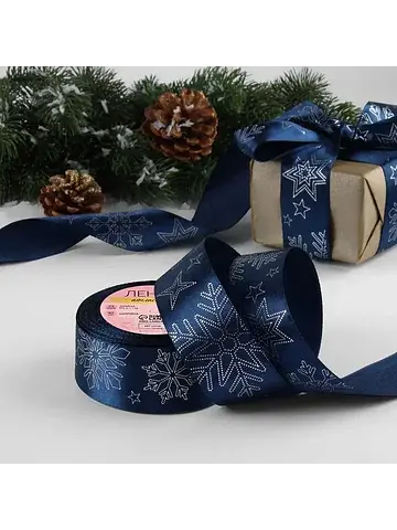 Лента атласная с тиснением