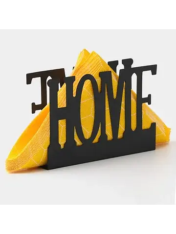 Салфетница home, 15×4×10 см, черная