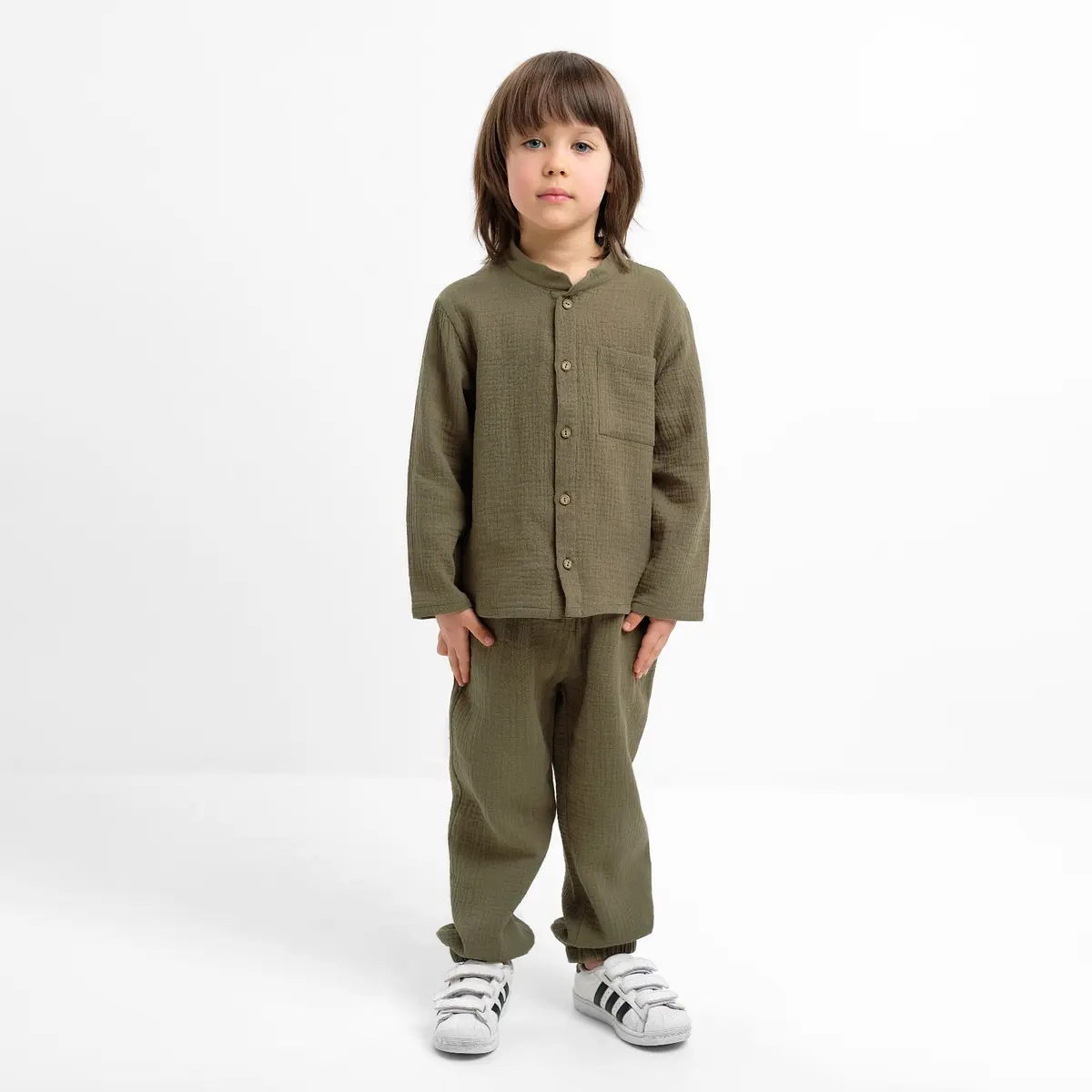 Детский костюм KAFTAN рубашка и брюки зелёный