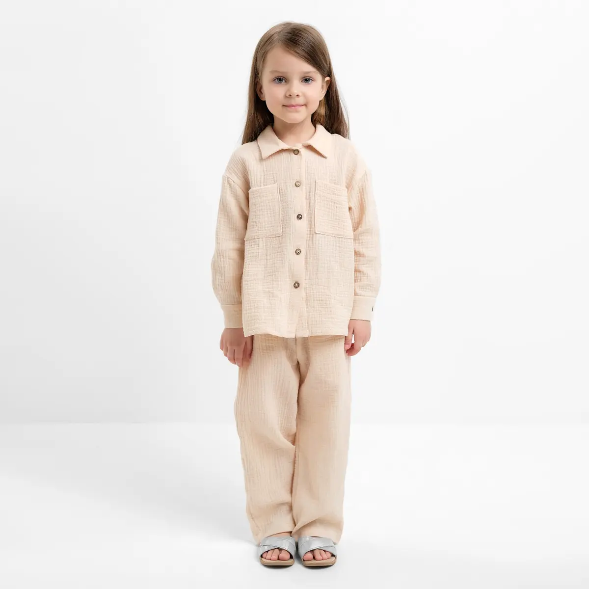 Детский костюм KAFTAN рубашка и брюки бежевый