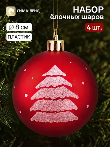 Ёлочные шары набор 4 шт.
