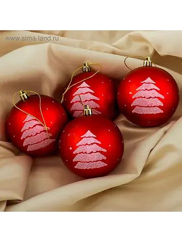 Ёлочные шары набор 4 шт.