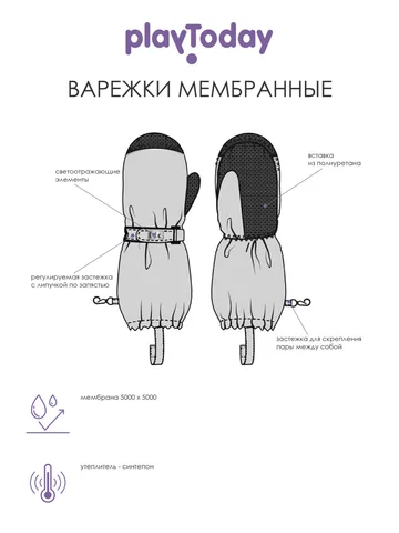 Варежки PLAYTODAY