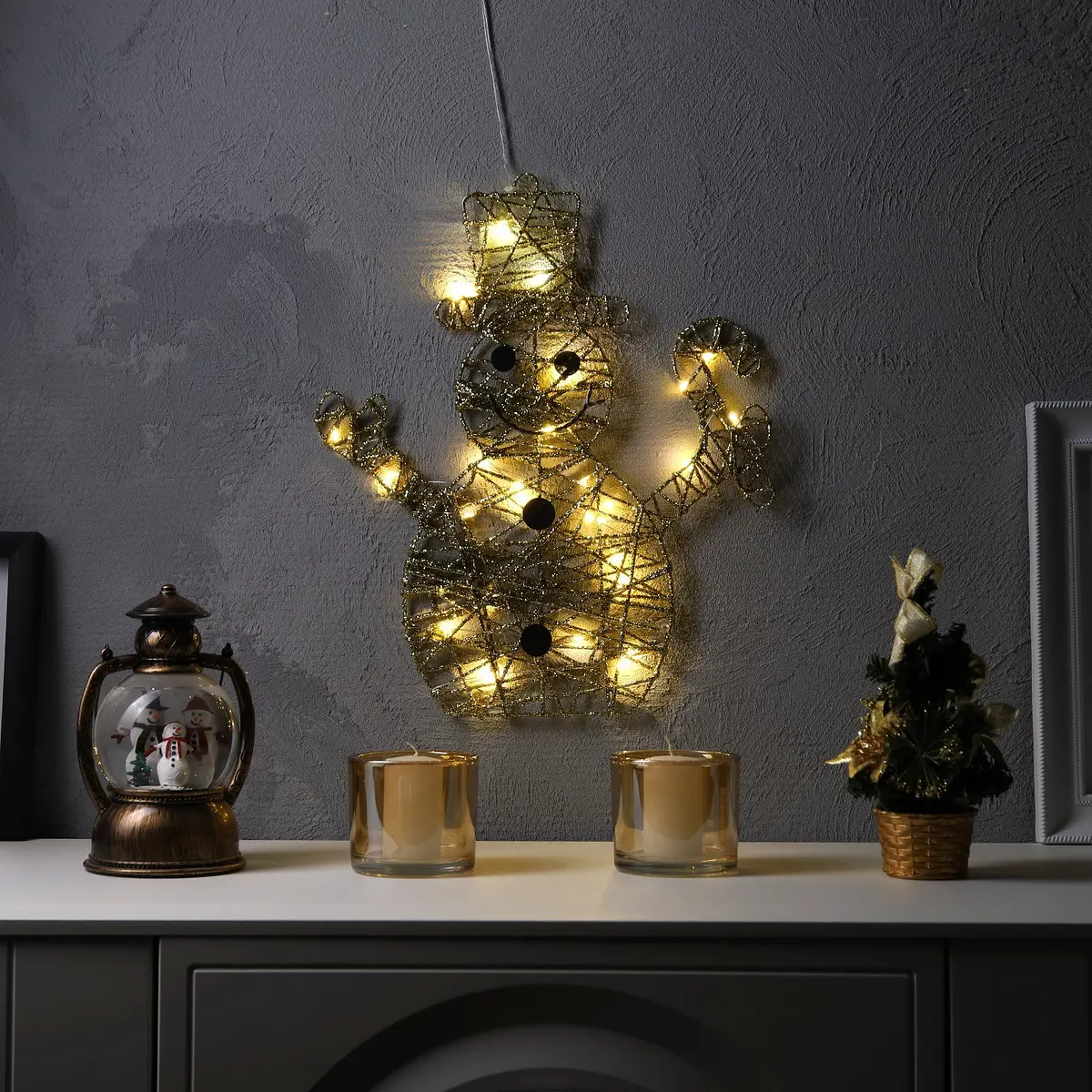 Светодиодная фигура Снеговик Luazon Lighting 34×41 см