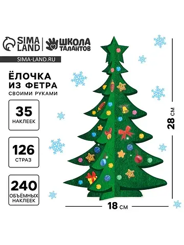 Ёлочка из фетра своими руками на новый г