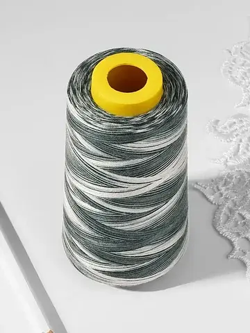 Нитки мультиколор 40/2, 2700 м, черные, 