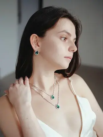 Набор 2 предмета: серьги, колье