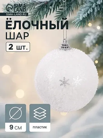 Ёлочные шары набор 2 шт.