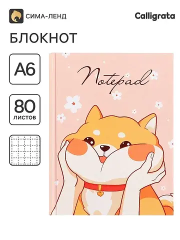Блокнот а6, 80 листов в клетку