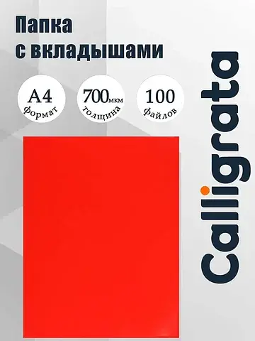 Папка с 100 вкладышами а4, 700 мкм, , те