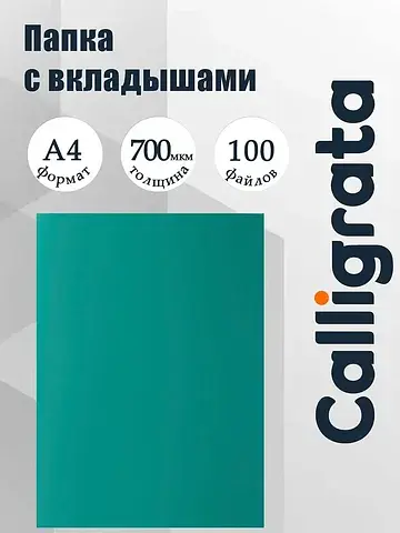 Папка с 100 вкладышами а4, 700 мкм, , те