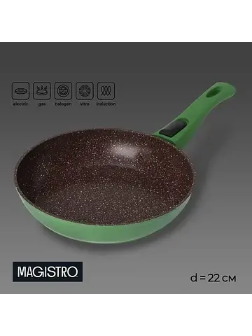 Сковорода avocado, d=22 см, съемная ручк
