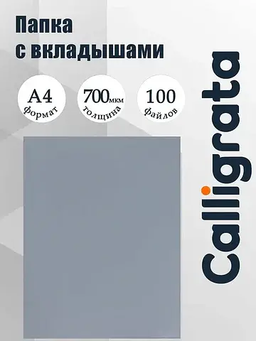 Папка с 100 вкладышами а4, 700 мкм, , те