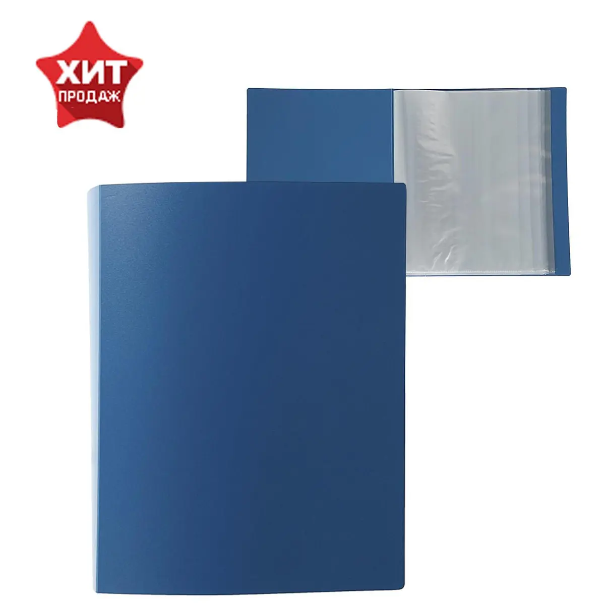 Папка с 80 вкладышами А4 700 мкм Calligrata синяя