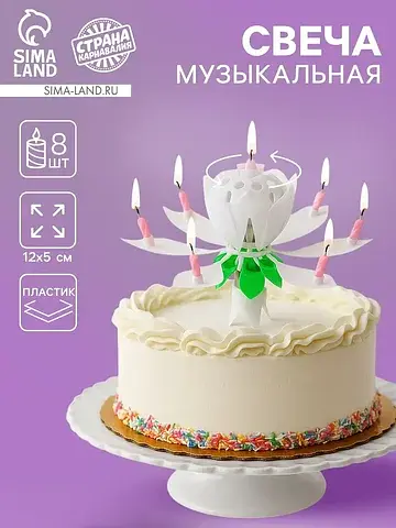 Свеча для торта музыкальная