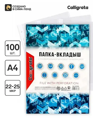 Файл - вкладыш , а4, 22-25 мкм, глянцевы