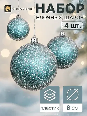 Ёлочные шары набор 4 шт.