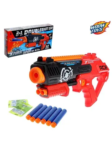 Бластер doubleshot gun, стреляет мягкими