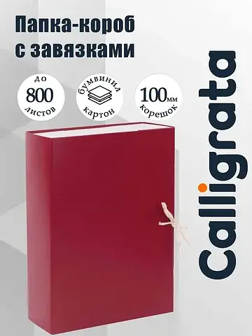 Короб архивный с завязками а4, корешок 1