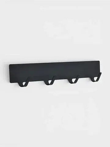 Крючок самоклеящийся black, планка, мета