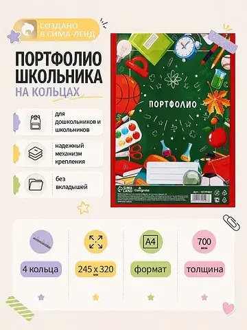 Папка-портфолио а4,