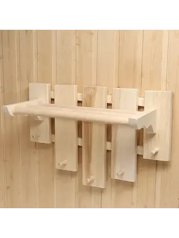Полка - вешалка для бани и сауны, 58×50×